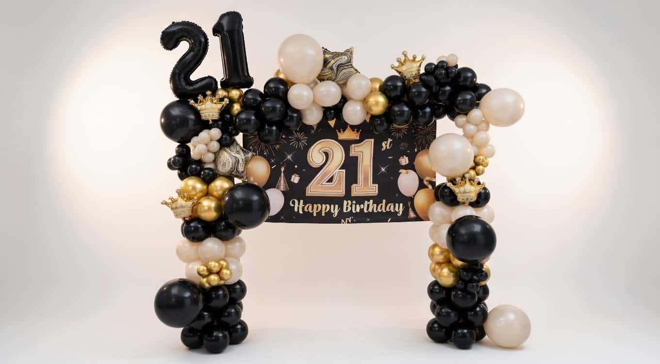 Premium balloon garland Cork - luxury organic balloon installation