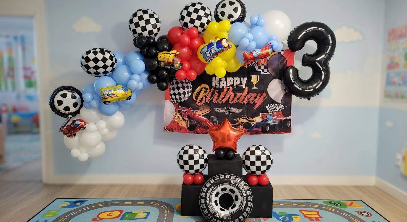 Professional outdoor balloon installation at a Cork event